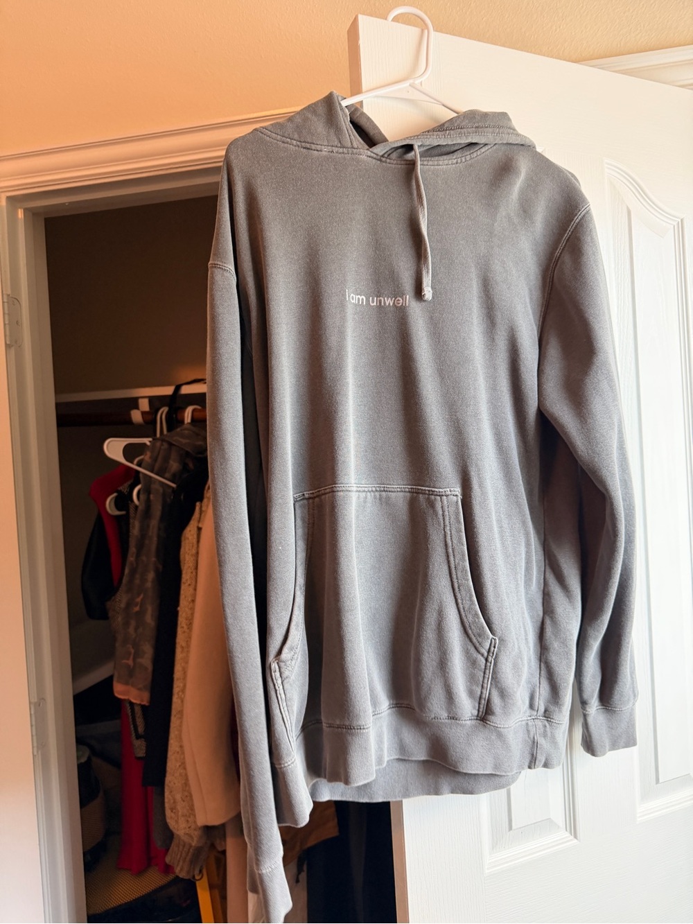 Gray Pullover UNWELL (barstool sports) OG Hoodie with 'I am unwell' Chest Text